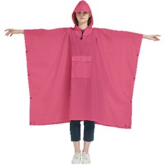 Fruit Dove Pink	 - 	hooded Rain Ponchos