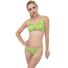 Lime Green Flowers Pattern The Little Details Bikini Set by GardenOfOphir