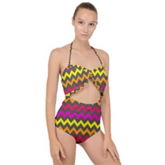 Pattern 113 Scallop Top Cut Out Swimsuit