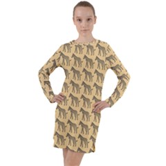 Pattern 133 Long Sleeve Hoodie Dress by GardenOfOphir