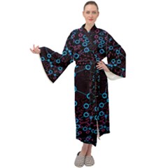 Artificial Intelligence Network Maxi Velvet Kimono by Semog4