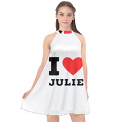 I Love Julie Halter Neckline Chiffon Dress 