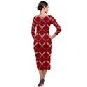 Pattern 186 Quarter Sleeve Midi Velour Bodycon Dress View2