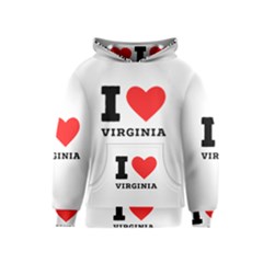 I Love Virginia Kids  Pullover Hoodie by ilovewhateva