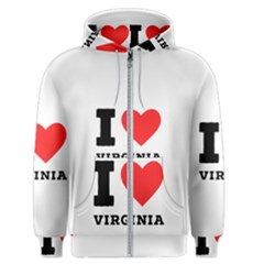 I Love Virginia Men s Zipper Hoodie by ilovewhateva