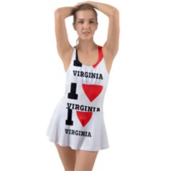 I Love Virginia Ruffle Top Dress Swimsuit by ilovewhateva