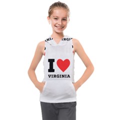 I Love Virginia Kids  Sleeveless Hoodie by ilovewhateva