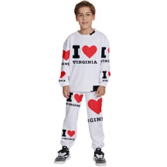 I Love Virginia Kids  Sweatshirt Set by ilovewhateva