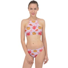 Pumpkin Tea Cup Pie Dessert Racer Front Bikini Set by Semog4