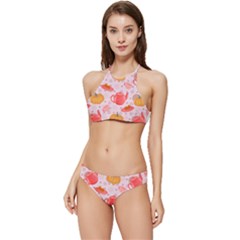 Pumpkin Tea Cup Pie Dessert Banded Triangle Bikini Set