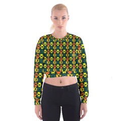 Pattern 215 Cropped Sweatshirt by GardenOfOphir