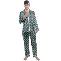 Pattern 227 Men s Long Sleeve Satin Pajamas Set by GardenOfOphir