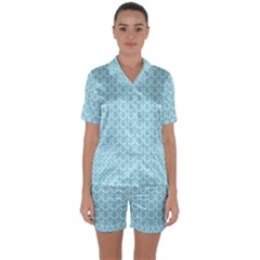 Pattern 230 Satin Short Sleeve Pajamas Set by GardenOfOphir