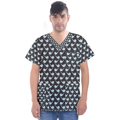 Pattern 262 Men s V-neck Scrub Top by GardenOfOphir