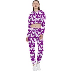 Pattern 333 Cropped Zip Up Lounge Set by GardenOfOphir