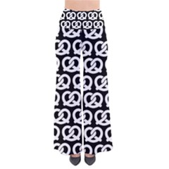 Black And White Pretzel Illustrations Pattern So Vintage Palazzo Pants by GardenOfOphir