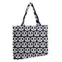 Black And White Pretzel Illustrations Pattern Medium Tote Bag View2