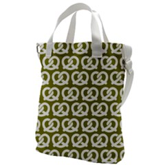 Olive Pretzel Illustrations Pattern Canvas Messenger Bag by GardenOfOphir