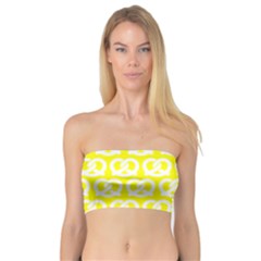 Yellow Pretzel Illustrations Pattern Bandeau Top by GardenOfOphir