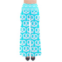 Aqua Pretzel Illustrations Pattern So Vintage Palazzo Pants by GardenOfOphir