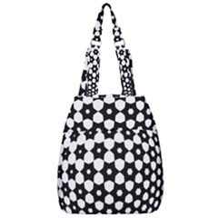 Sphere Spherical Circular Monochrome Circle Art Center Zip Backpack by Jancukart