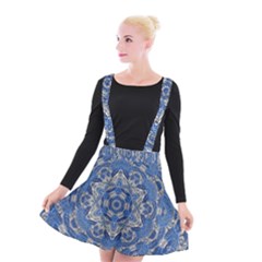 Mandala Rosette Kaleidoscope Abstract Background Suspender Skater Skirt