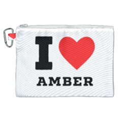 I Love Amber Canvas Cosmetic Bag (xl)