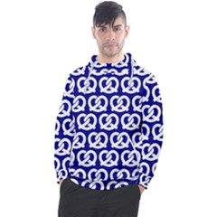 Navy Pretzel Illustrations Pattern Men s Pullover Hoodie by GardenOfOphir