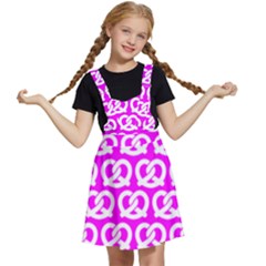 Pink Pretzel Illustrations Pattern Kids  Apron Dress by GardenOfOphir