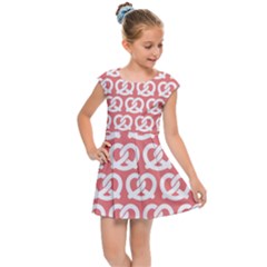 Chic Pretzel Illustrations Pattern Kids  Cap Sleeve Dress by GardenOfOphir