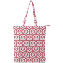 Chic Pretzel Illustrations Pattern Double Zip Up Tote Bag by GardenOfOphir