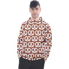 Brown Pretzel Illustrations Pattern Men s Pullover Hoodie by GardenOfOphir