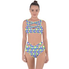 Colorful Whimsical Owl Pattern Bandaged Up Bikini Set  by GardenOfOphir