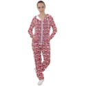 Red And White Owl Pattern Women s Tracksuit View1