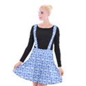 Blue And White Owl Pattern Suspender Skater Skirt View1