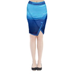 Ai Generated Ocean Sea Fish Underwater Water Midi Wrap Pencil Skirt by Ravend