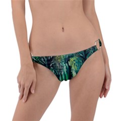 Ai Generated Trees Forest Mystical Forest Nature Art Ring Detail Bikini Bottoms by Ravend