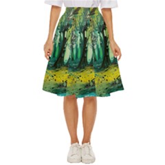 Ai Generated Trees Forest Mystical Forest Nature Art Classic Short Skirt by Ravend