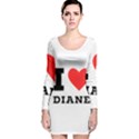 I love diane Long Sleeve Velvet Bodycon Dress View1