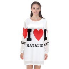 I Love Natalie Long Sleeve Chiffon Shift Dress  by ilovewhateva