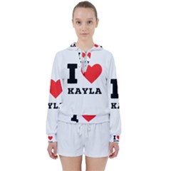 I Love Kayla Women s Tie Up Sweat by ilovewhateva