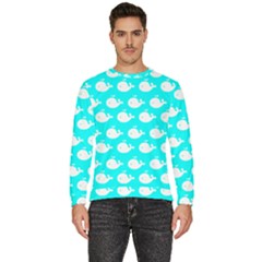 Cute Whale Illustration Pattern Men s Fleece Sweatshirt