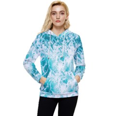 Tropical Blue Ocean Wave Women s Lightweight Drawstring Hoodie by Jack14