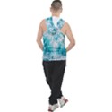 Tropical Blue Ocean Wave Men s Sleeveless Hoodie View2