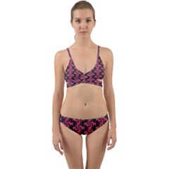 Candy Illustration Pattern Wrap Around Bikini Set by GardenOfOphir