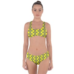 Candy Illustration Pattern Criss Cross Bikini Set by GardenOfOphir