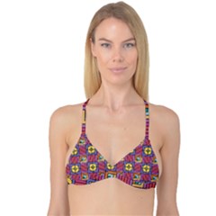 Pattern Geometric Colorful Lines Shapes Reversible Tri Bikini Top