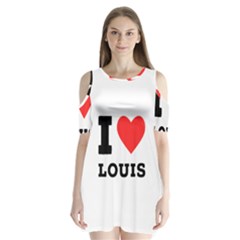 I Love Louis Shoulder Cutout Velvet One Piece by ilovewhateva