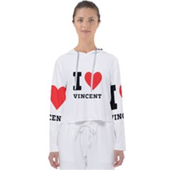 I Love Vincent  Women s Slouchy Sweat by ilovewhateva