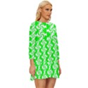 Candy Illustration Pattern Long Sleeve Babydoll Dress View3